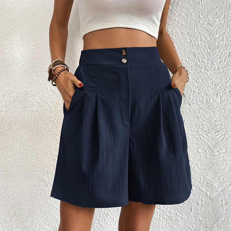 Azaline | Casual Multi-Color Elastic Waist Shorts
