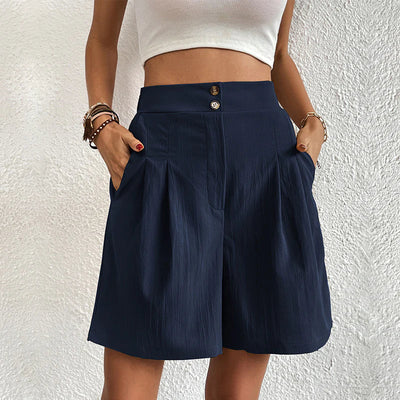 Azaline | Casual Multi-Color Elastic Waist Shorts