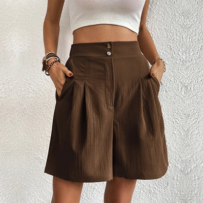 Azaline | Casual Multi-Color Elastic Waist Shorts