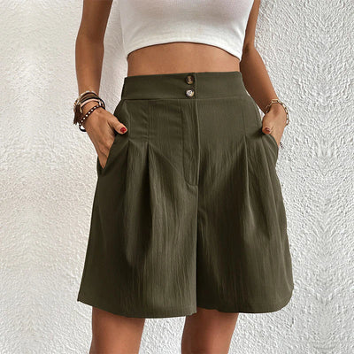 Azaline | Casual Multi-Color Elastic Waist Shorts