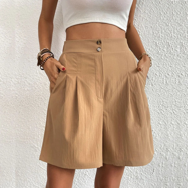 Azaline | Casual Multi-Color Elastic Waist Shorts