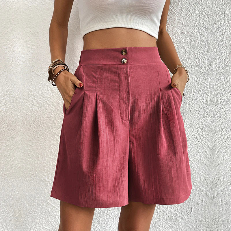 Azaline | Casual Multi-Color Elastic Waist Shorts
