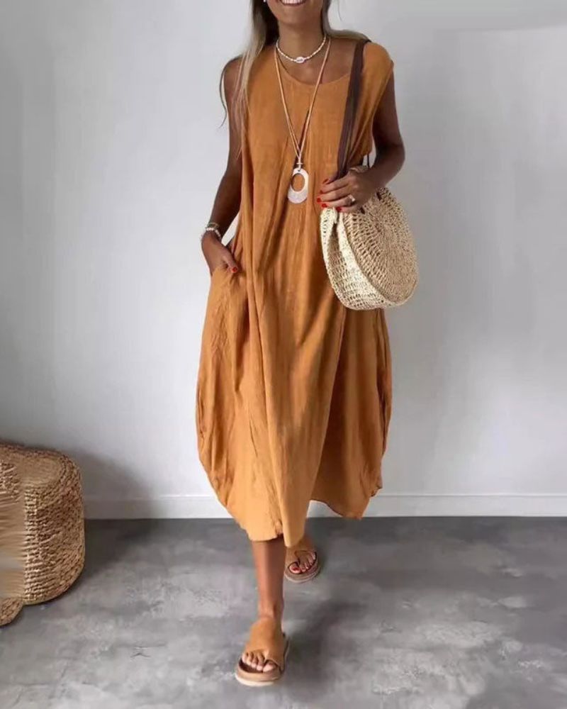 Blome | Sleeveless Boho Midi Dress