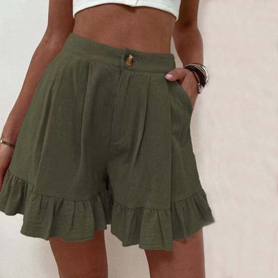 Brietta | High Waisted Ruffle Shorts