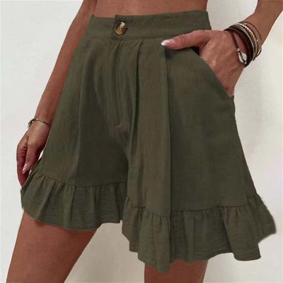 Brietta | High Waisted Ruffle Shorts