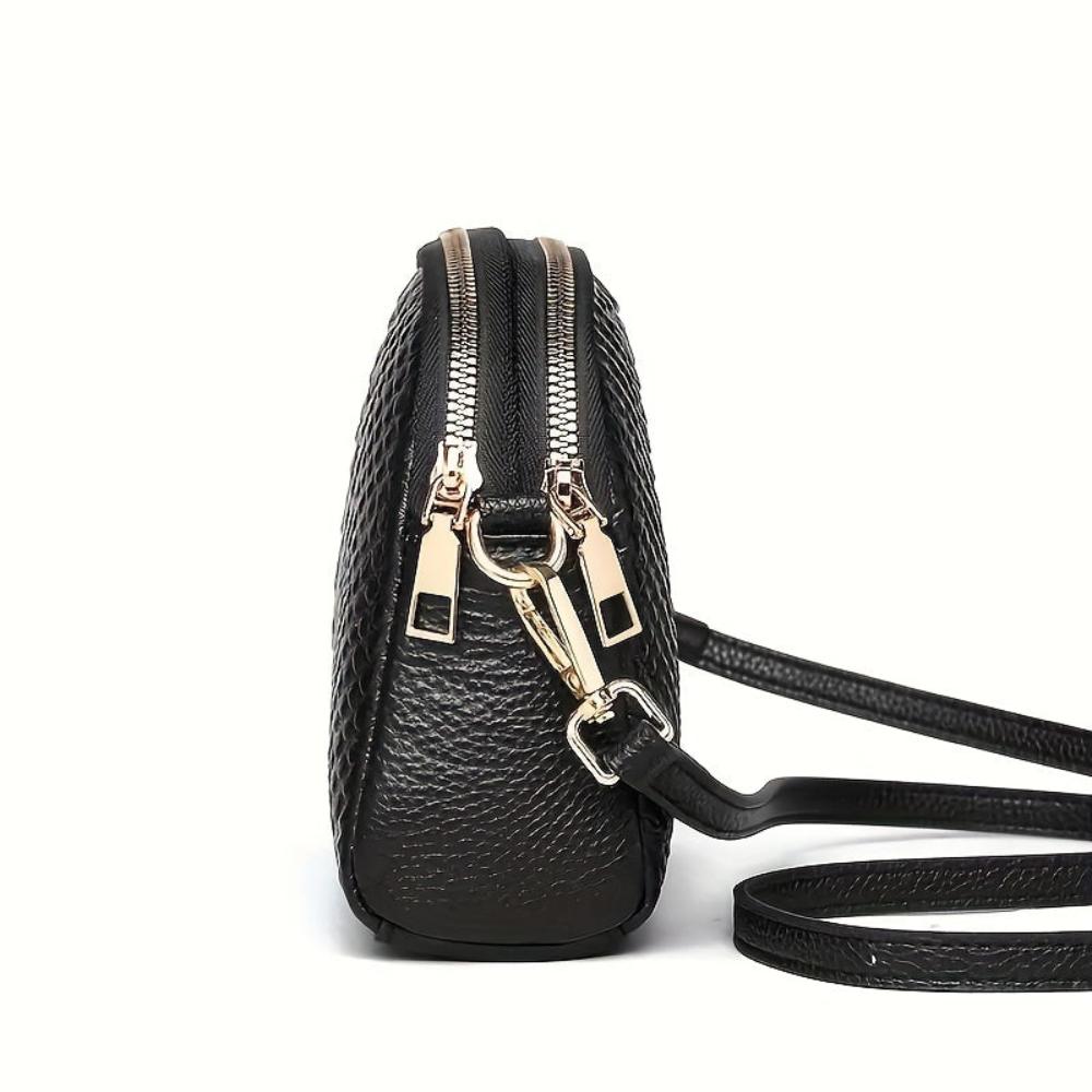 Cora | Chic Faux Leather Mini Crossbody Bag with Crocodile Texture