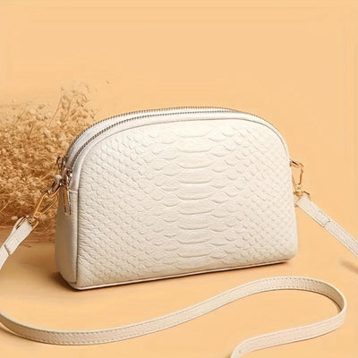 Cora | Chic Faux Leather Mini Crossbody Bag with Crocodile Texture