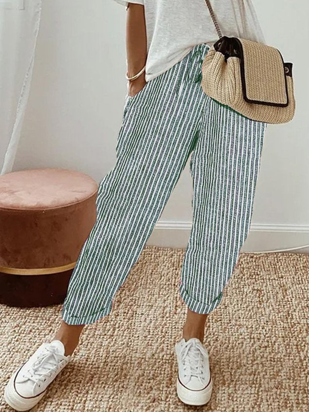 Fawnelle | Casual Cotton Linen Wide Pants