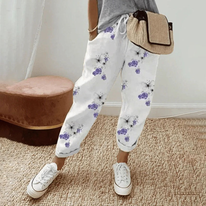 Fawnelle | Casual Cotton Linen Wide Pants
