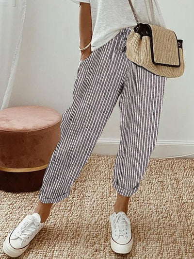 Fawnelle | Casual Cotton Linen Wide Pants