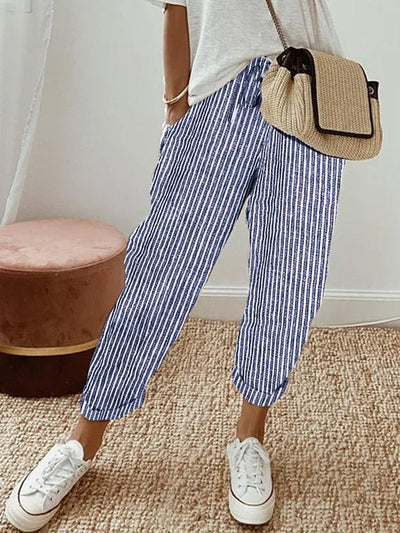 Fawnelle | Casual Cotton Linen Wide Pants