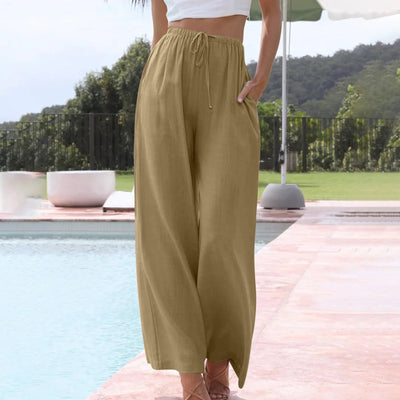Feylin | Casual High-Waisted Flowy Palazzo Trousers