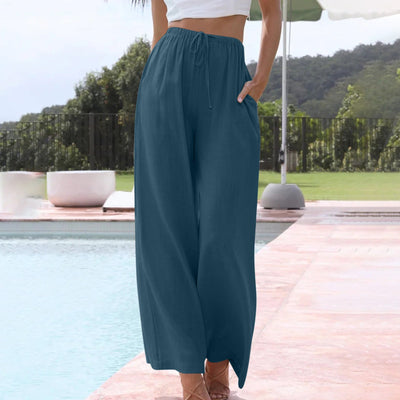 Feylin | Casual High-Waisted Flowy Palazzo Trousers