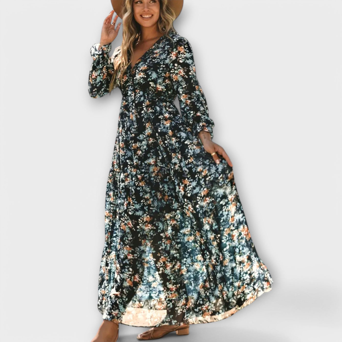Juno | Elegant Floral Maxi Dress