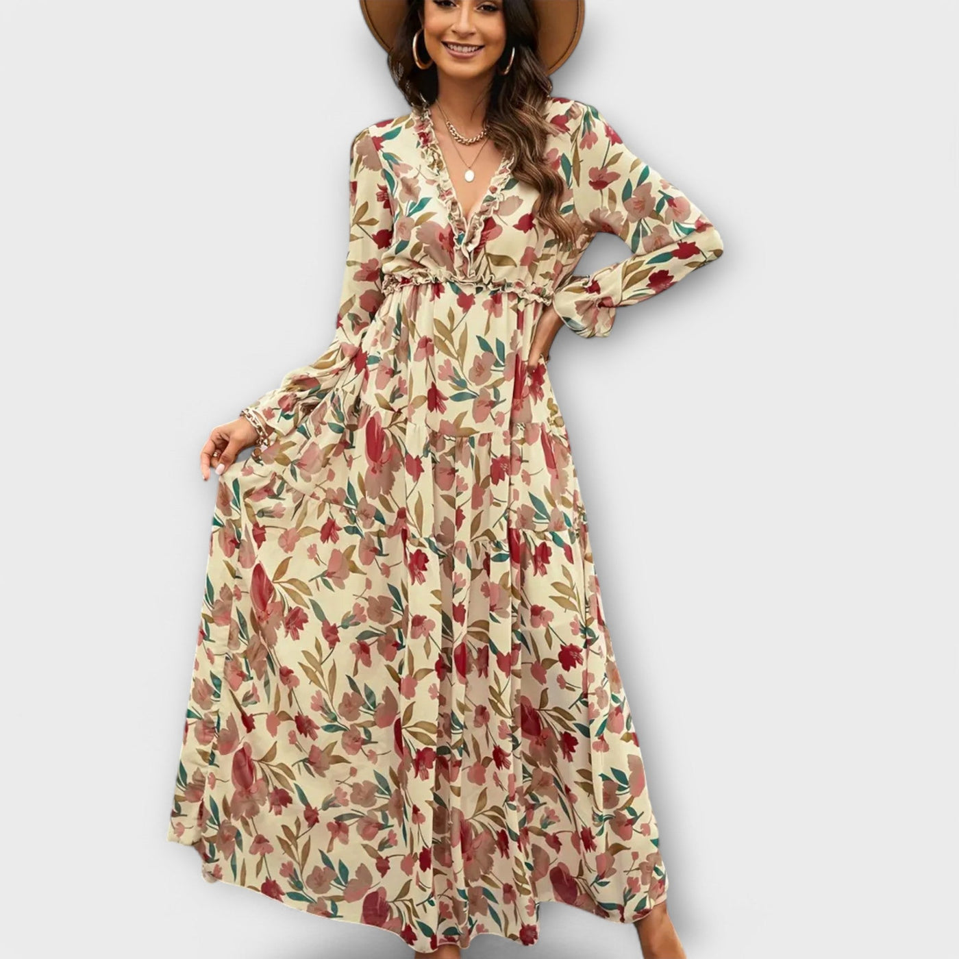 Juno | Elegant Floral Maxi Dress