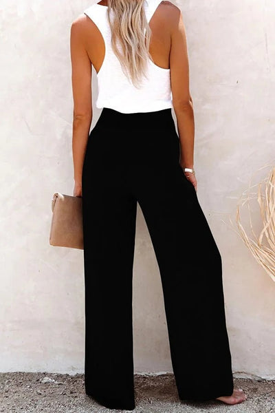 Lyxie | High-Waisted Loose Straight Trousers