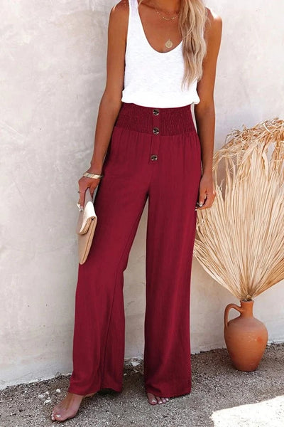 Lyxie | High-Waisted Loose Straight Trousers