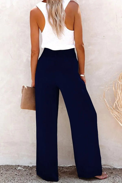 Lyxie | High-Waisted Loose Straight Trousers