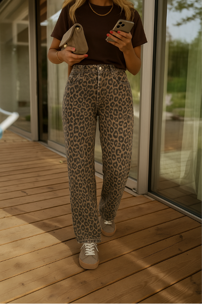 NADINE | THE LEOPARD FLARED PANTS
