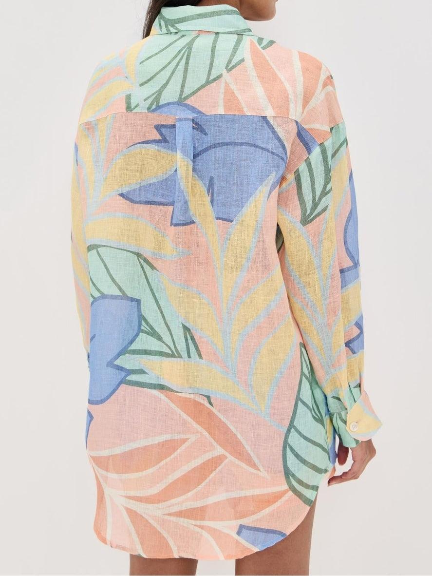 Playa Boyfriend | Tropical Leaf Printed Short Set