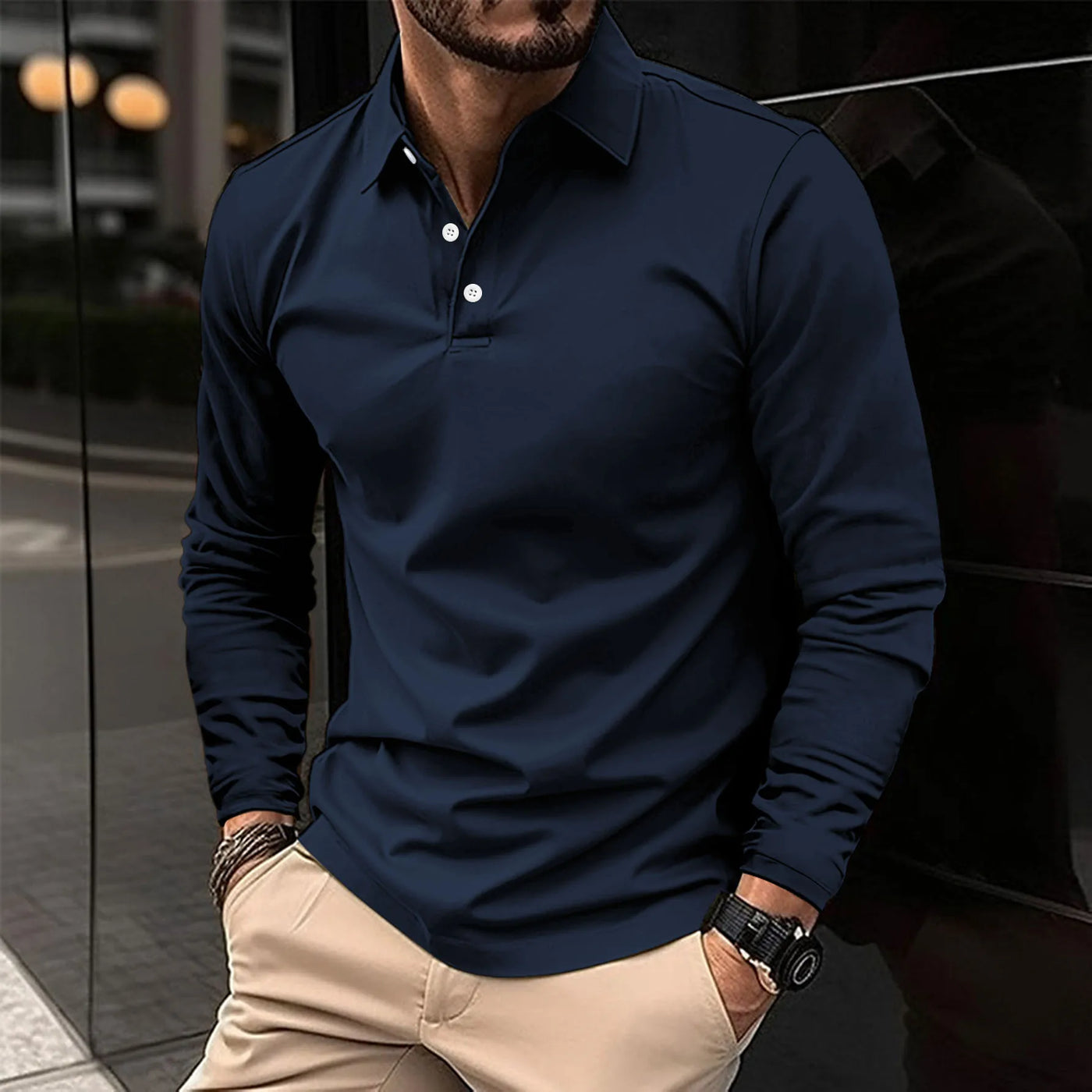 Ralph - Casual Long Sleeve Polo Shirt