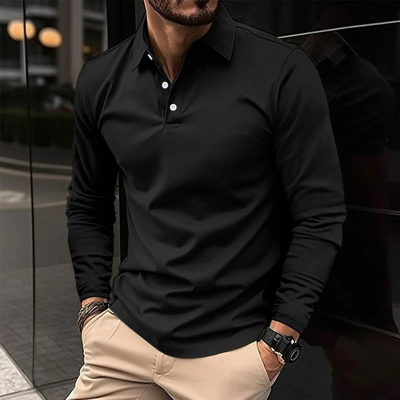 Ralph - Casual Long Sleeve Polo Shirt