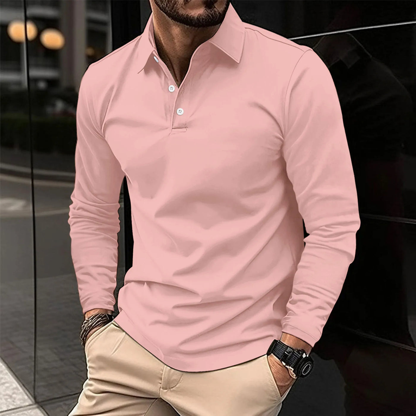 Ralph - Casual Long Sleeve Polo Shirt