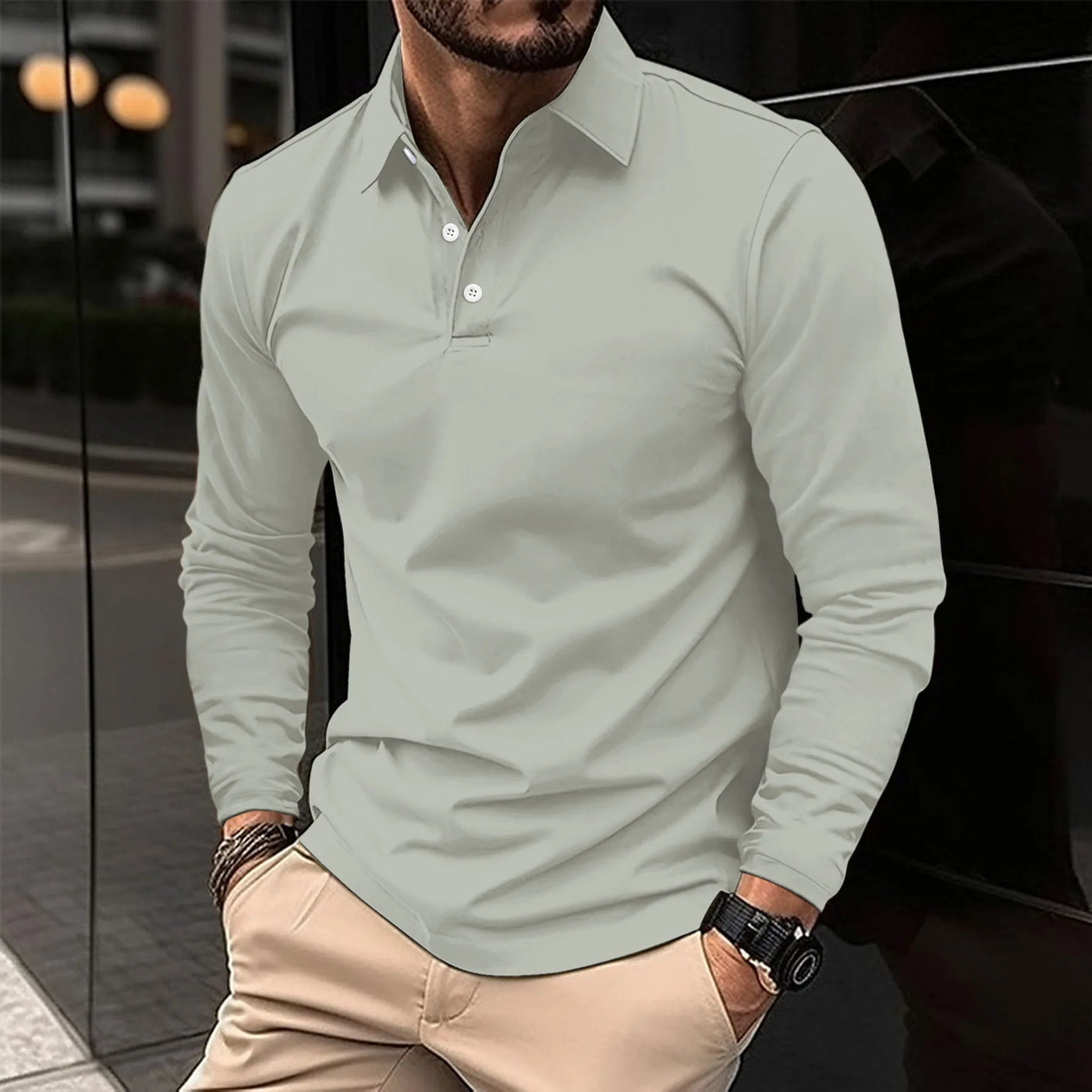Ralph - Casual Long Sleeve Polo Shirt