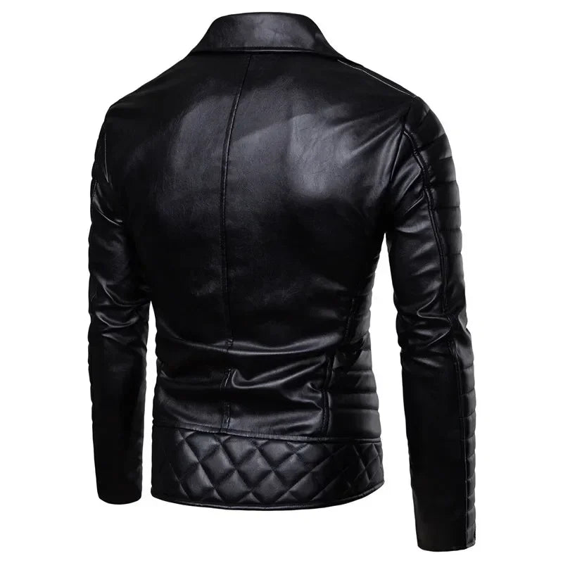 Raphael | Faux Leather Hoodie Motorcycle Jacket