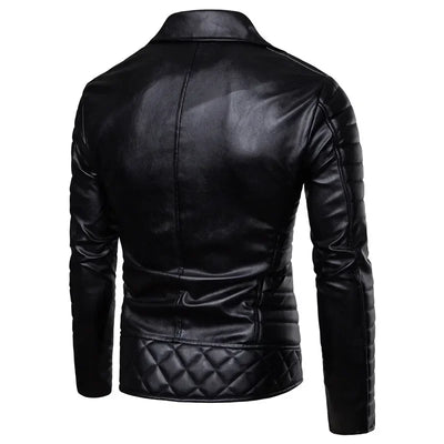 Raphael | Faux Leather Hoodie Motorcycle Jacket